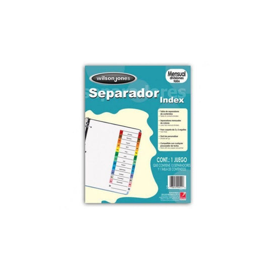 SEPARADOR P/CARPETAS MENSUAL (00511)