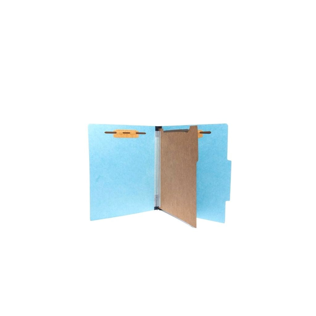 FOLDERS PARTITION (8.5 X 11) 4 DIV. AZUL CLARO – Papeleria CCC