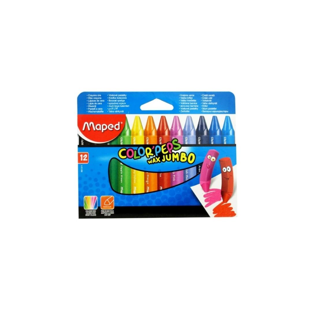 JUEGO CREYONES DE CERA JUMBO PEPS 12/1