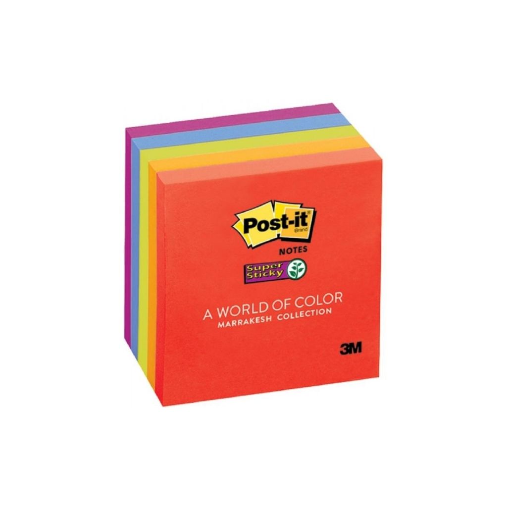 POST-IT (3 x 3) SUPER ADHESIVO COLORES NEON 5/1 – Papeleria CCC