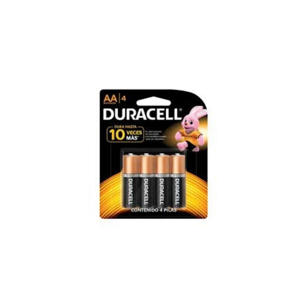 Pilas alcalinas DURACELL AA (Paquete 4 unds) - LOAN Papeleria