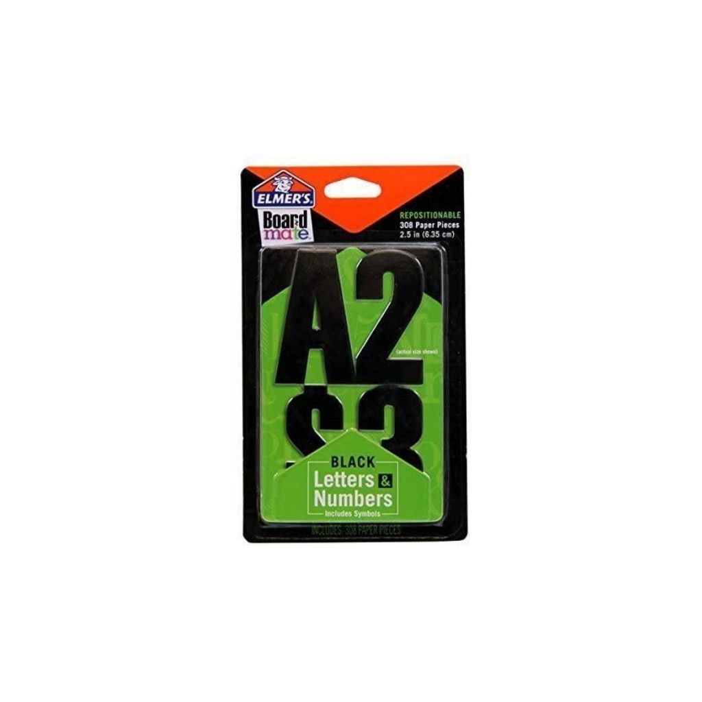 LETRAS Y NUMEROS NEGRO 2.5"