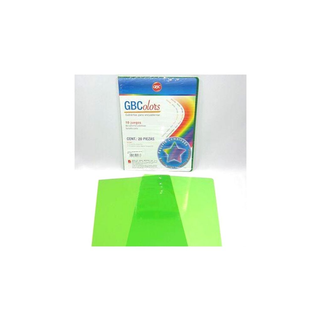 CUBIERTAS PLASTICAS 10 PAR VERDE GBCOLORS