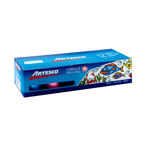 JUEGO TEMPERA C/PINCEL 12/1 (Artesco)