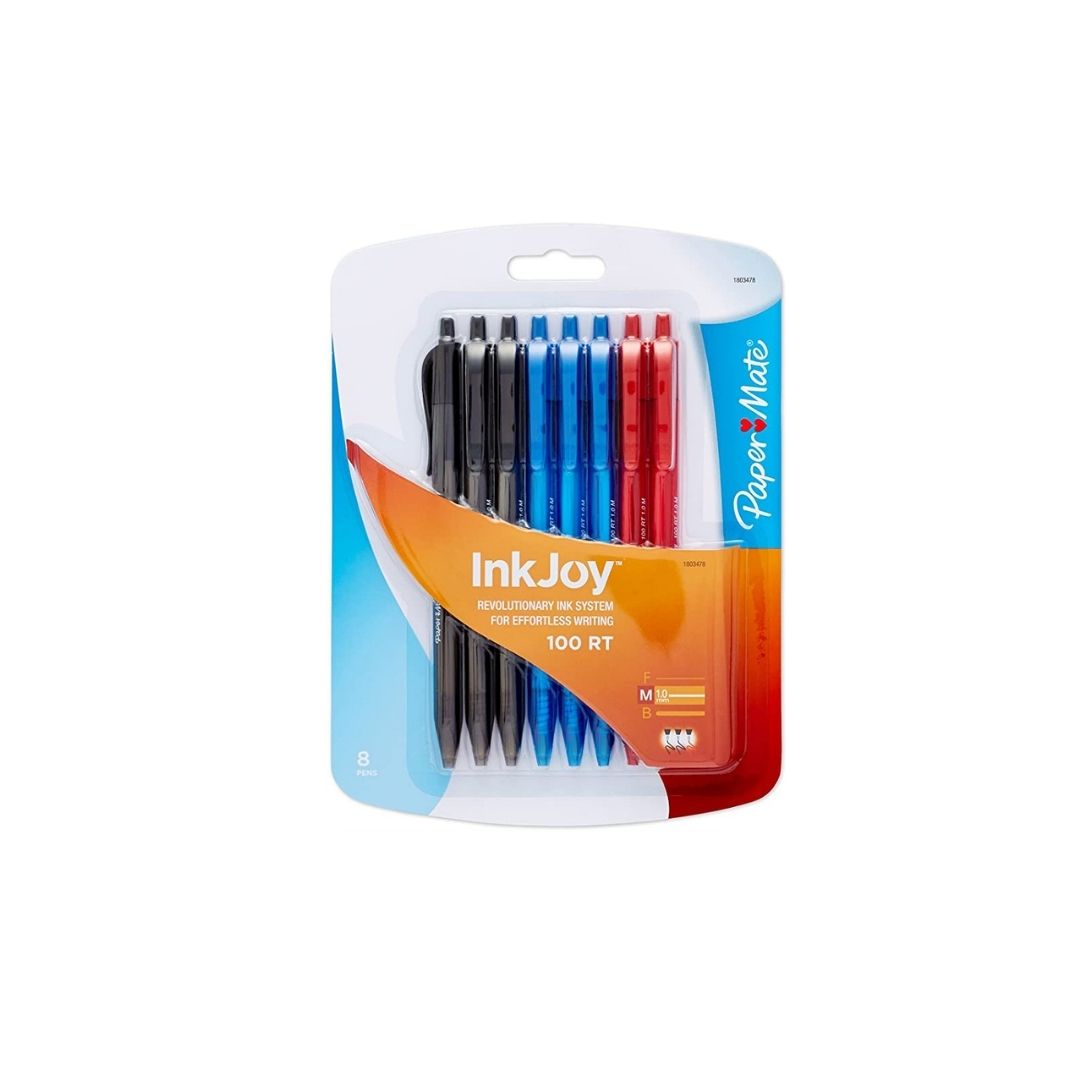 BOLIGRAFOS INKJOY 100 RT  8/1 SURTIDO BLISTERS