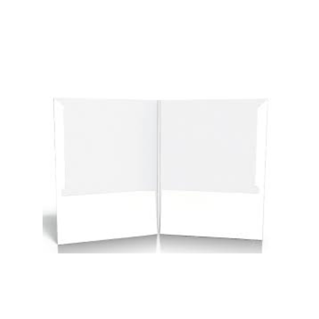 FOLDERS SATINADO - LAMINADO (8.5 X 11) BLANCO