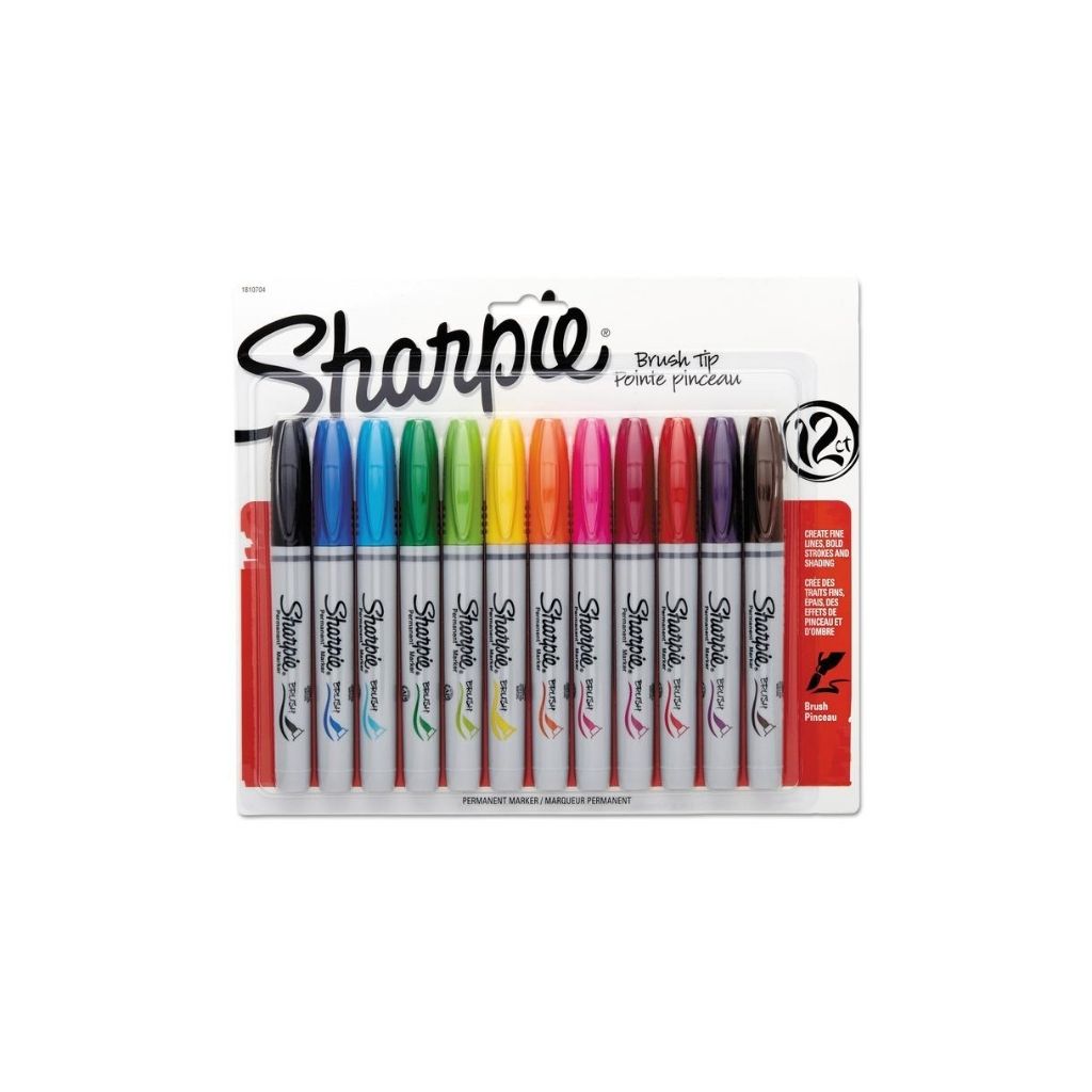 JUEGO DE FELPAS SHARPIE BRUSH TIP 12/1 SURTIDO BL