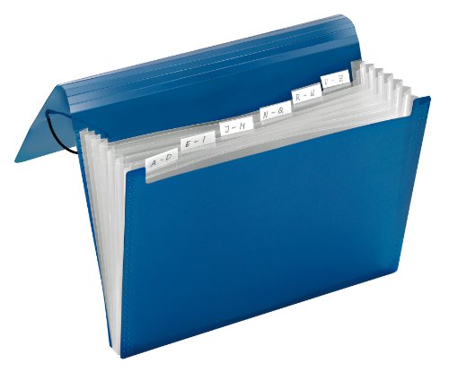 FOLDERS ACORDEON PLASTICO (10X12)  7 DIV. AZUL