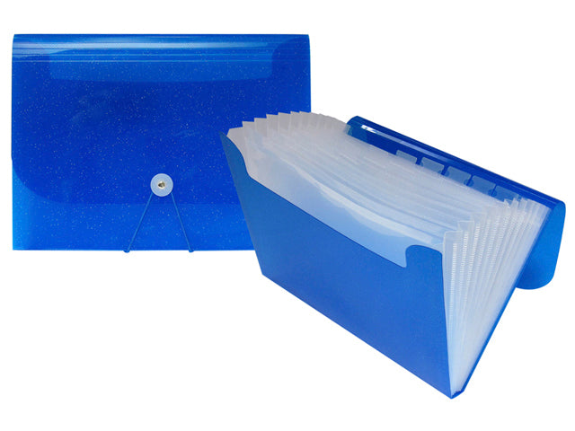 FOLDERS ACORDEON PLASTICO (9X12) 13 DIV AZUL