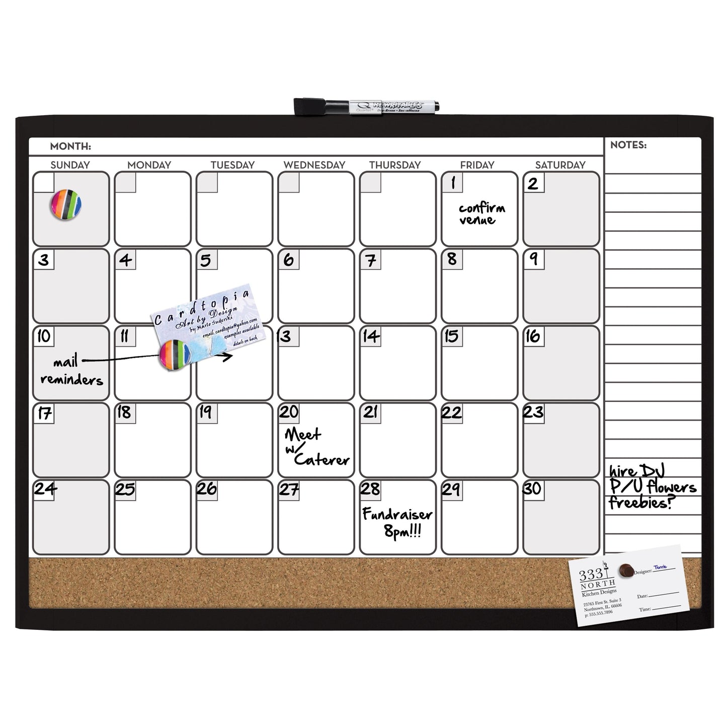 PIZARRA MAGNETICA T/CALENDARIO (17 X 23)