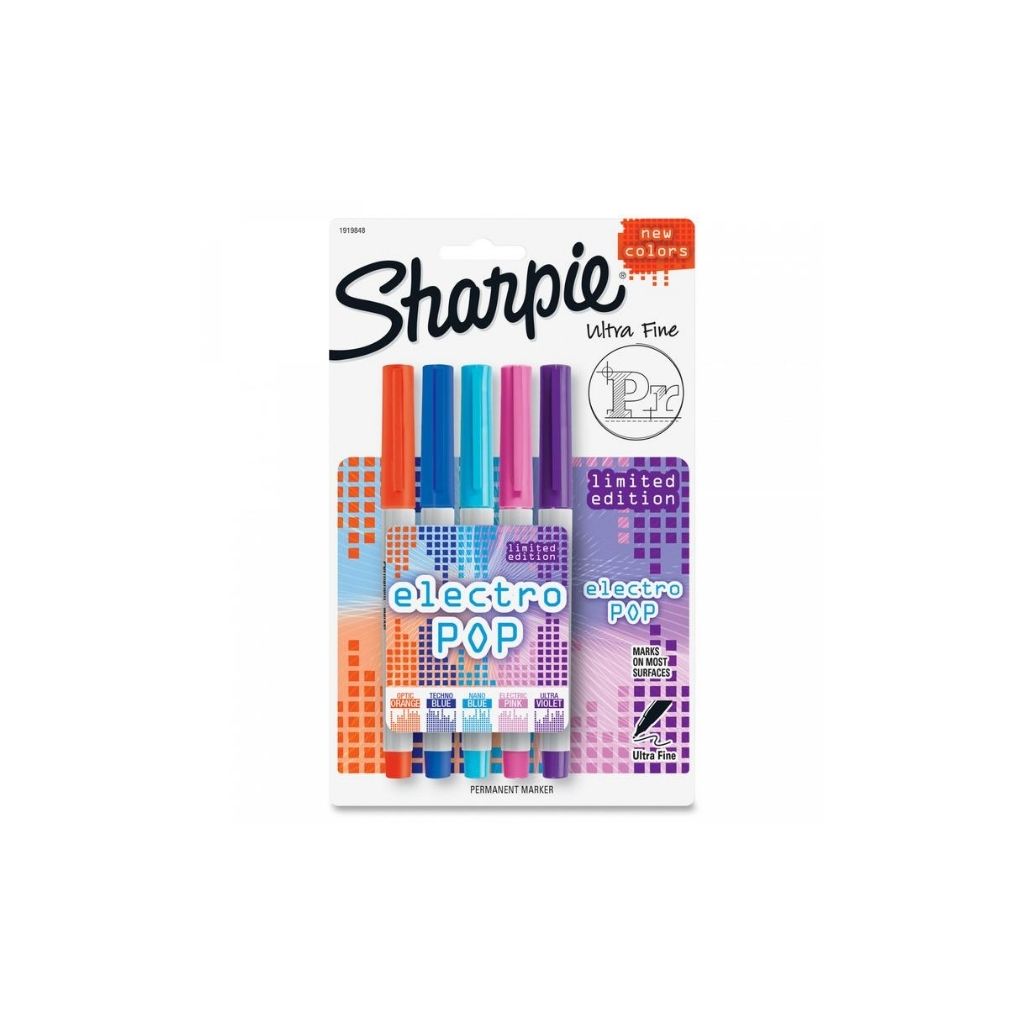 JUEGO DE FELPAS PERMANENTE SHARPIE ULTRA F. ELECTRO POP  5/1 BL