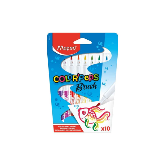 JUEGO DE MARCADORES COLOR PEPS BRUSH 10/1