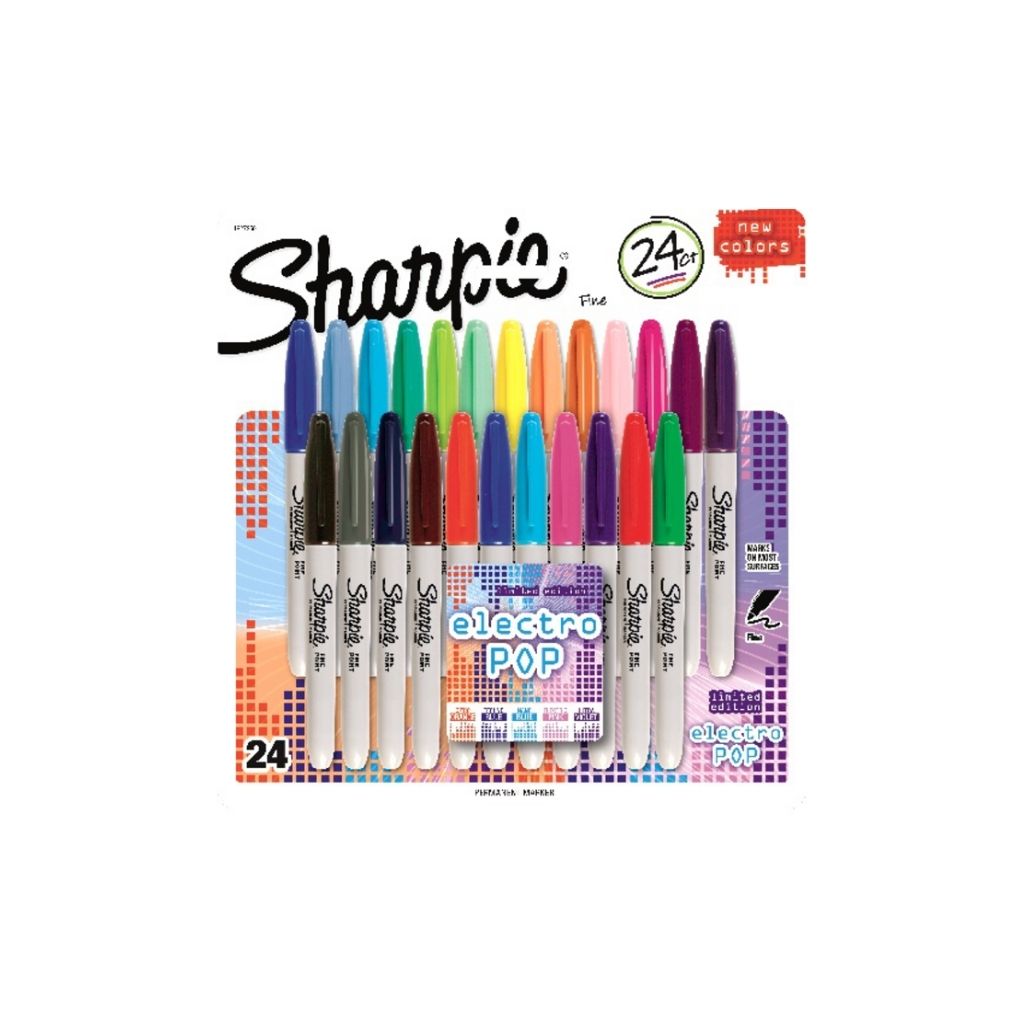 JUEGO DE FELPAS PERMANENTE SHARPIE FINE ELECTRO POP 24/1 BL