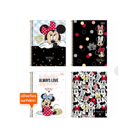 CUADERNOS EN ESPIRAL MINNIE 96H TAPA DURA