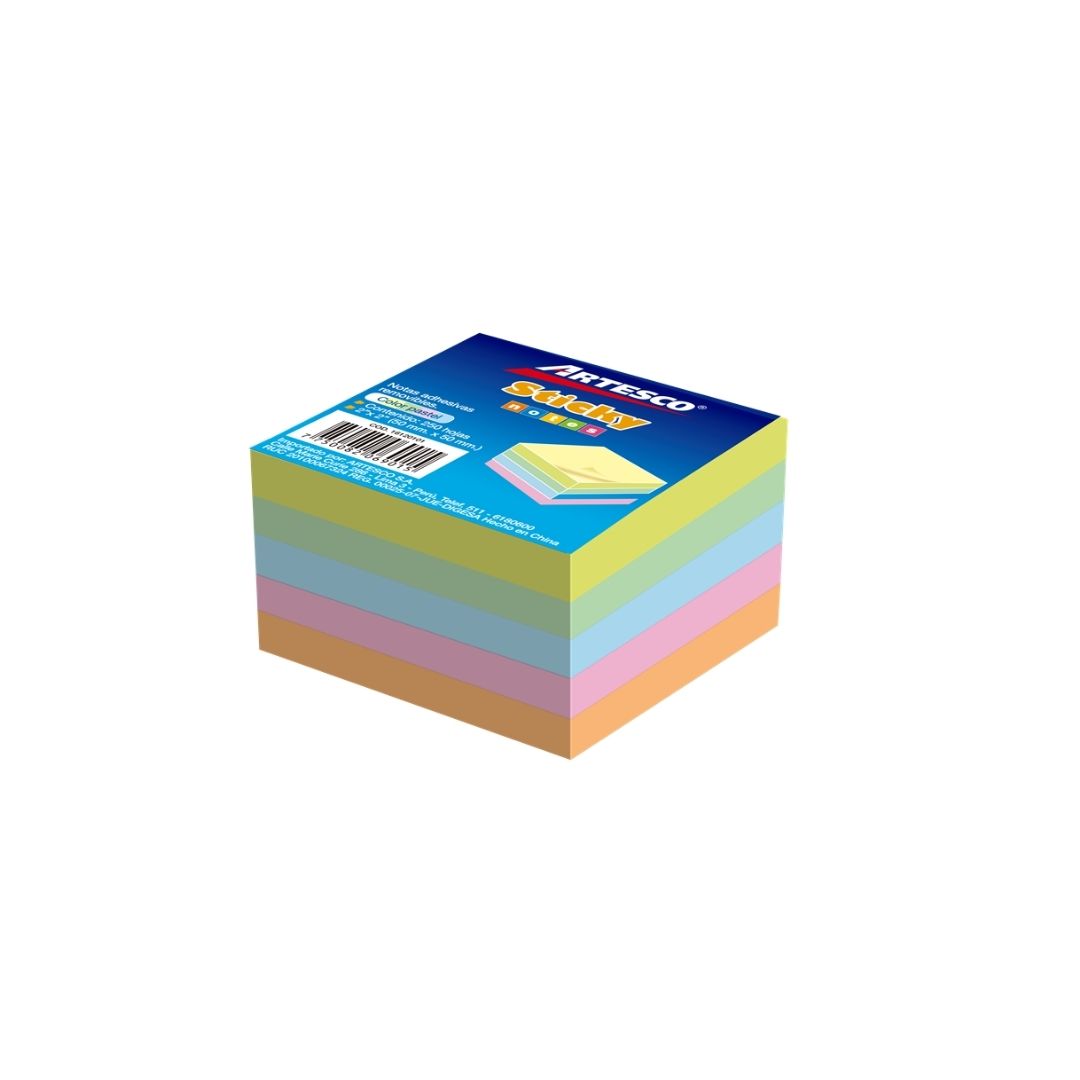 NOTAS ADHESIVAS (2 X 2) MINI CUBO 250H PASTEL BLISTER