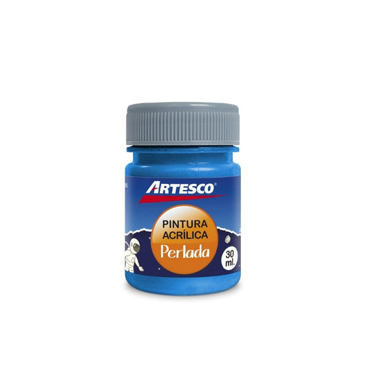 PINTURA ACRILICA PERLADA METALICA 30ML AZUL (407)