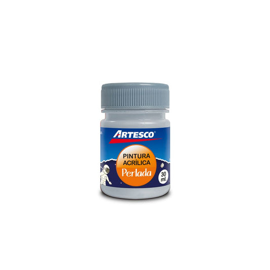 PINTURA ACRILICA PERLADA METALICA 30ML PLATA