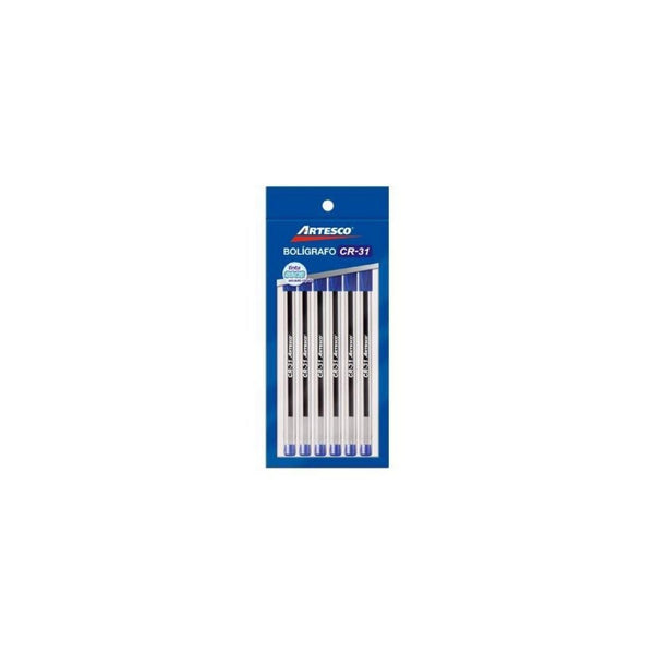 BOLIGRAFOS TINTA SECA CR-31 AZUL 12/1 (ARTESCO) – Comercial Caribe