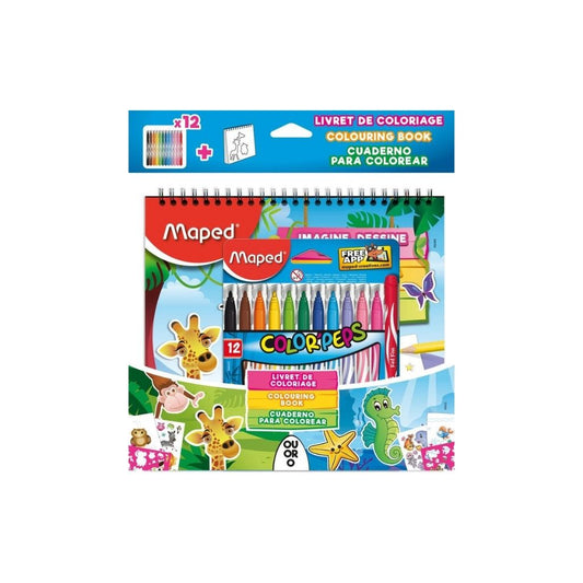 JUEGOS MARCADORES JUNGLE 12/1 + CUADERNO BUNGLE