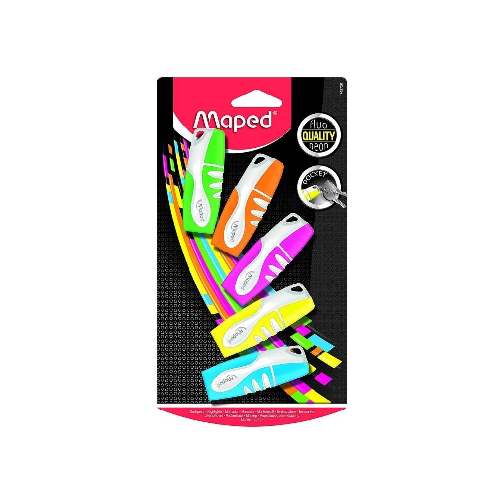 JUEGO RESALTADOR MINI FLUO POCKET SOFT 5/1 Blister