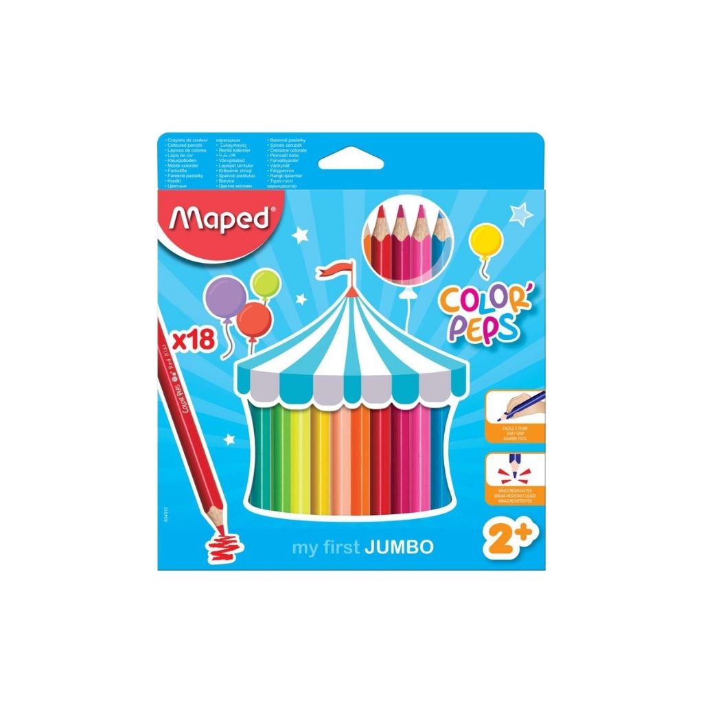 JUEGO LAPICES DE COLORES JUMBO COLOR PEPS 18/1