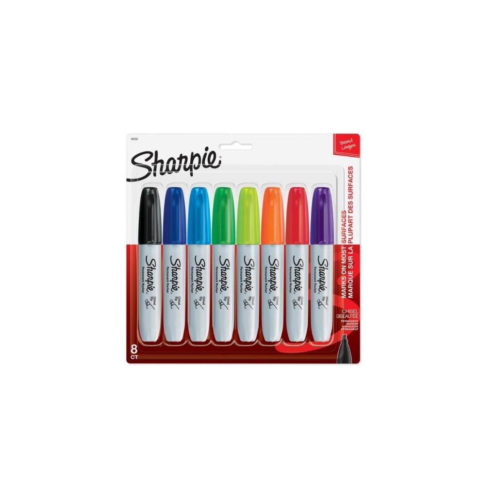 JUEGO DE FELPAS SHARPIE CHISEL 8/1 BLISTER DURO