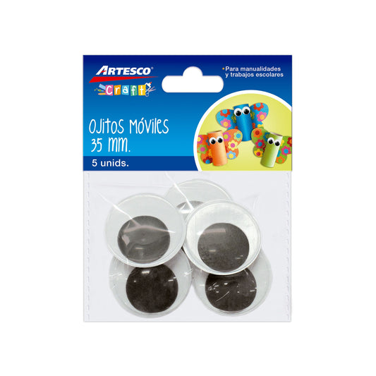 OJOS MOVILES P/MANUALIDADES 35MM 5/1 BLISTER
