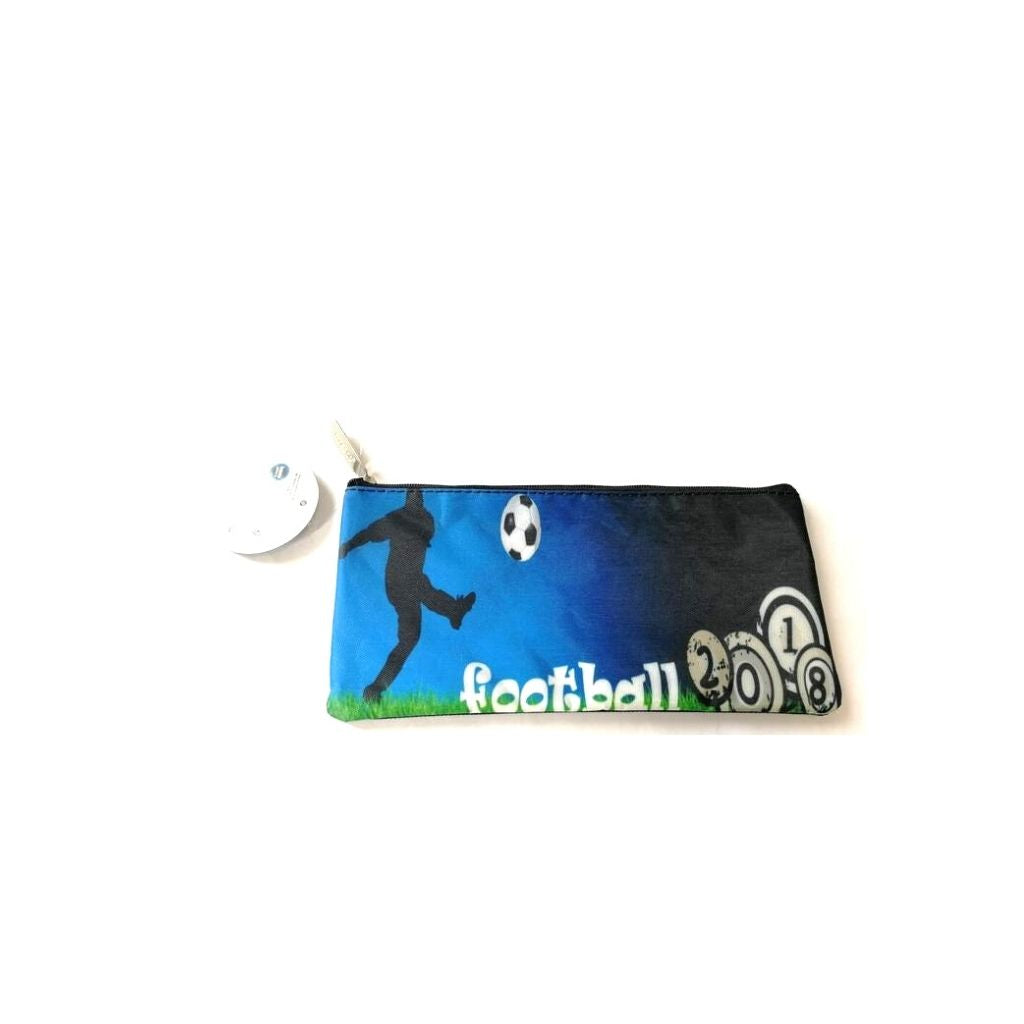 ESTUCHE PLANO P/LAPICES MOD. SOCCER C/ZIPPER