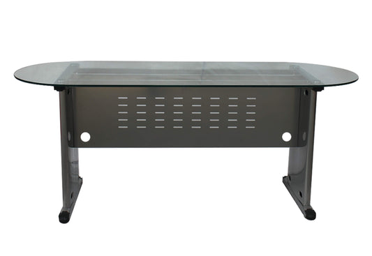 MESA P/REUNION VAL (28X72) GRIS T/CRISTAL