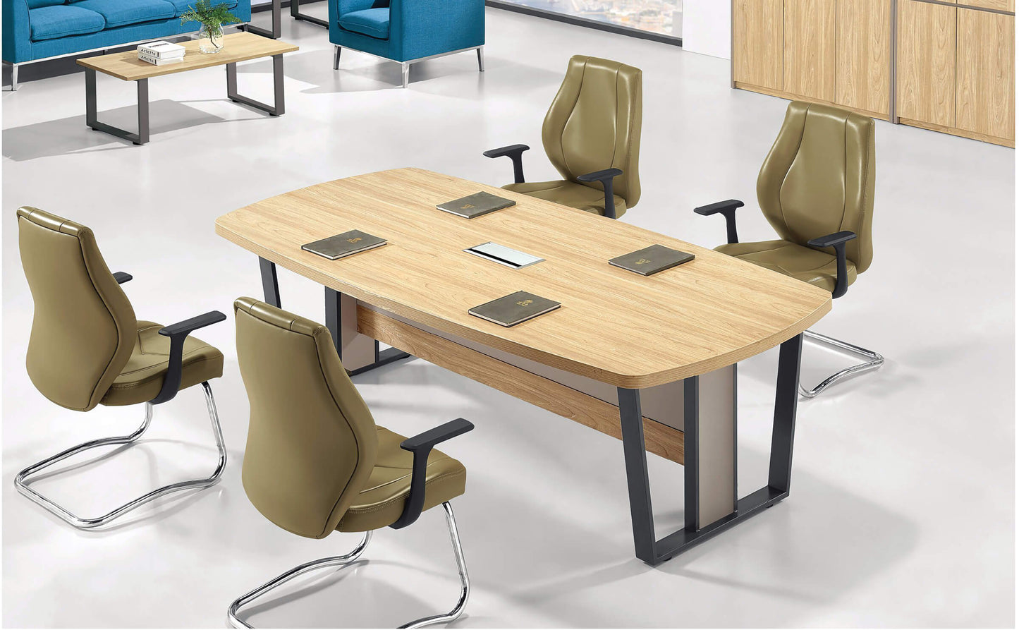 MESA P/REUNION BRIANI (46X93.7x29.5) CREMA P/4 Pers.