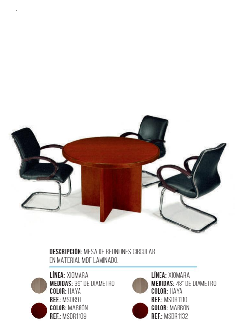 MESA P/REUNION CIRCULAR 48pulg. HAYA BRIANI