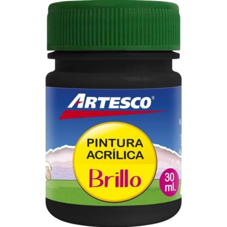 PINTURA ACRILICA BRILLANTE 250ML NEGRO