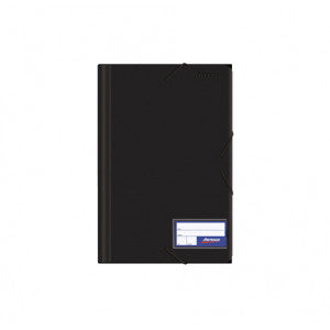 FOLDERS PLASTICO C/ELASTICO Y BROCHE NEGRO (8.5 x 13)