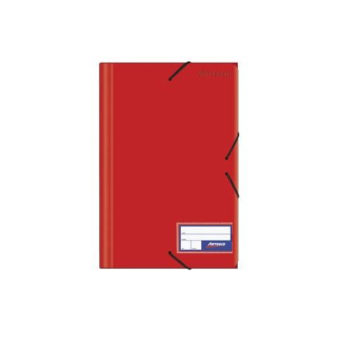 FOLDERS PLASTICO C/ELASTICO Y BROCHE ROJO (8.5 X 13)