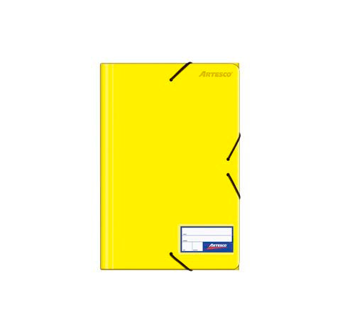 FOLDERS PLASTICO C/ELASTICO Y BROCHE AMARILLO (8.5 X 13)