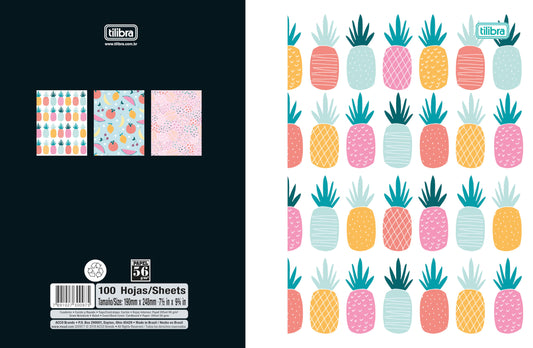 CUADERNO COSIDO 200 PAG. FRUIT