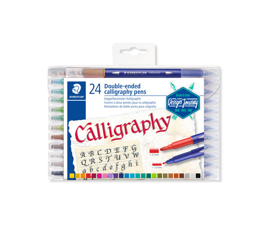 JUEGO FELPAS CALIGRAFICAS P/ROTULAR CHISEL DUAL 24/1