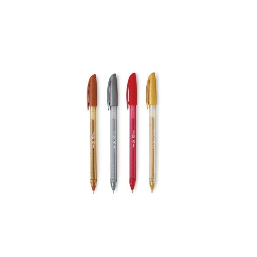 BOLIGRAFOS TRIGEL GLITTER GEL 1.0MM ORO 12/1
