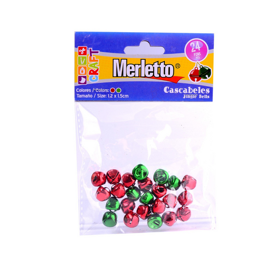 CASCABELES (1.2X1.5)CM VERDE/ROJO 24/1 BLISTER