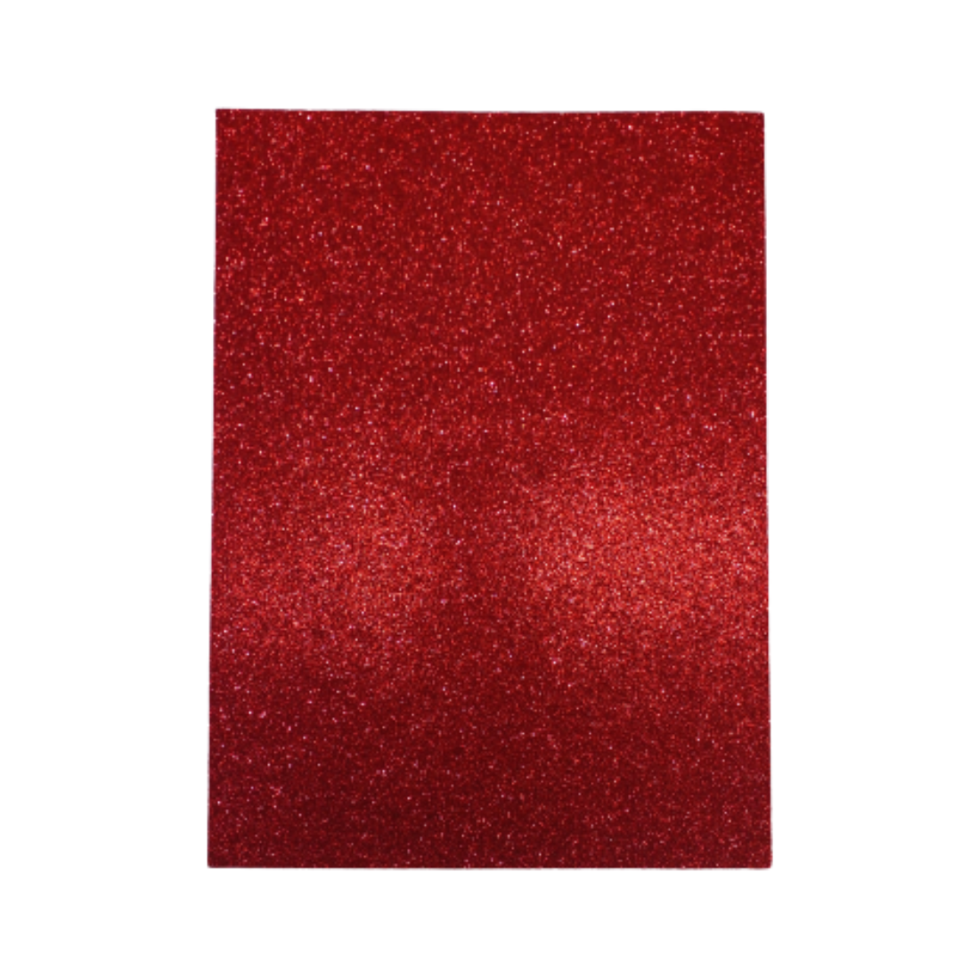 FOAMY ARTESCO GLITTER EVA (8.5 X 11)  ROJO