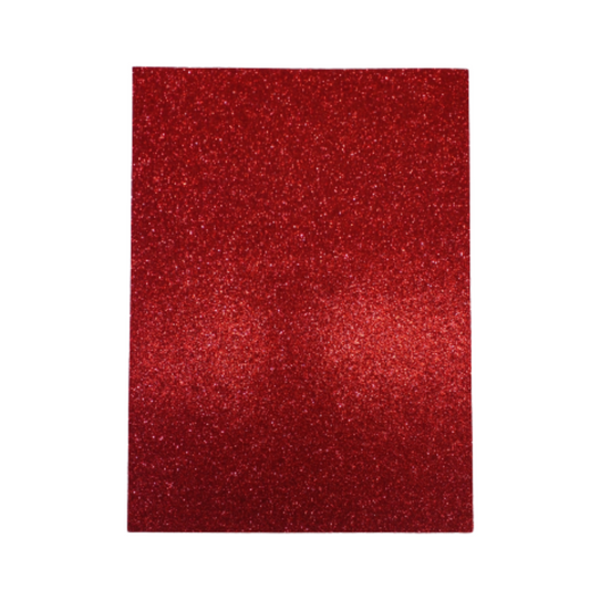 FOAMY ARTESCO GLITTER EVA (8.5 X 11)  ROJO