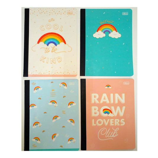 CUADERNO COSIDO 200 PAG. RAINBOW