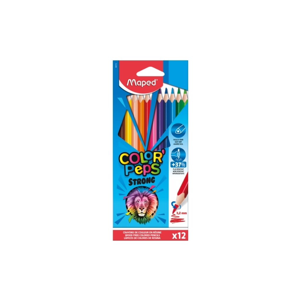 JUEGO LAPICES COLORES STRONG 12/1 BLISTER