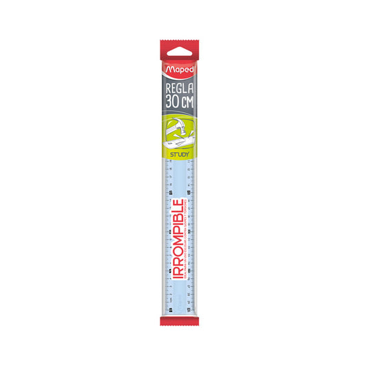 REGLAS PLASTICAS 12"/30CMS IRROMPIBLES STUDY BLISTER