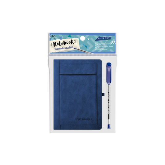 CUADERNO WALLET (15 X 21) C/BOLIGRAFO AZUL