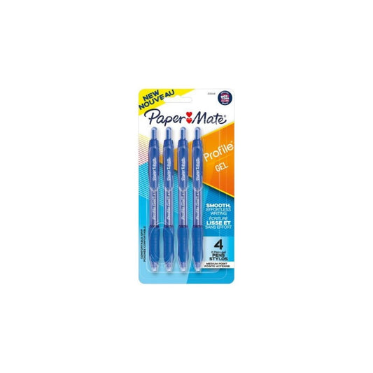 BOLIGRAFOS PROFILE GEL (0.7) 4/1 AZUL BLISTER DURO