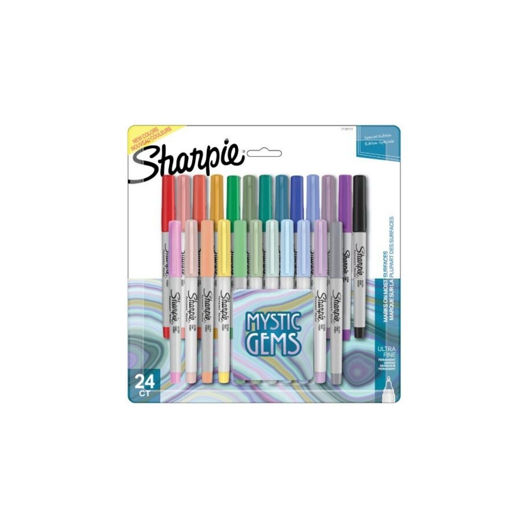 JUEGO FELPAS PERMANENTE SHARPIE ULTRA F. MYSTIC GEMS  24/1 BL