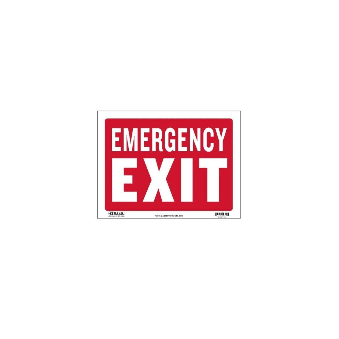 LETREROS VARIOS (12 X 16pulg) "EMERGENCY EXIT"