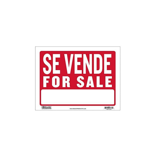 LETREROS VARIOS (12 X 16pulg) "SE VENDE / FOR SALE"