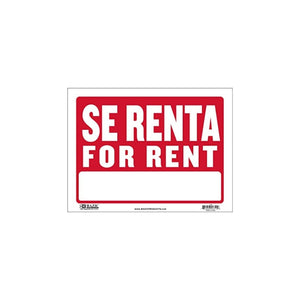 LETREROS VARIOS (12 X 16) "SE RENTA / FOR RENT"